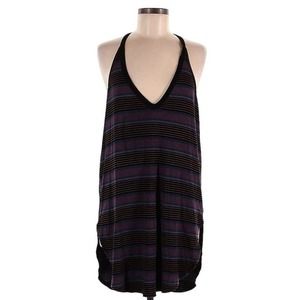 We the free women’s tunic tank top sz m purple racer back long raw hem